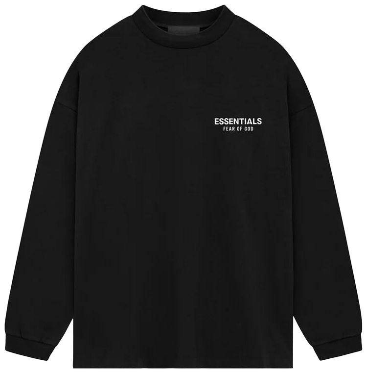 Fear of God Essentials Jersey Long Sleeve T Shirt Black