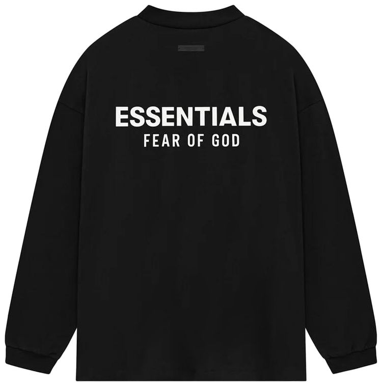 Fear of God Essentials Jersey Long Sleeve T Shirt Black