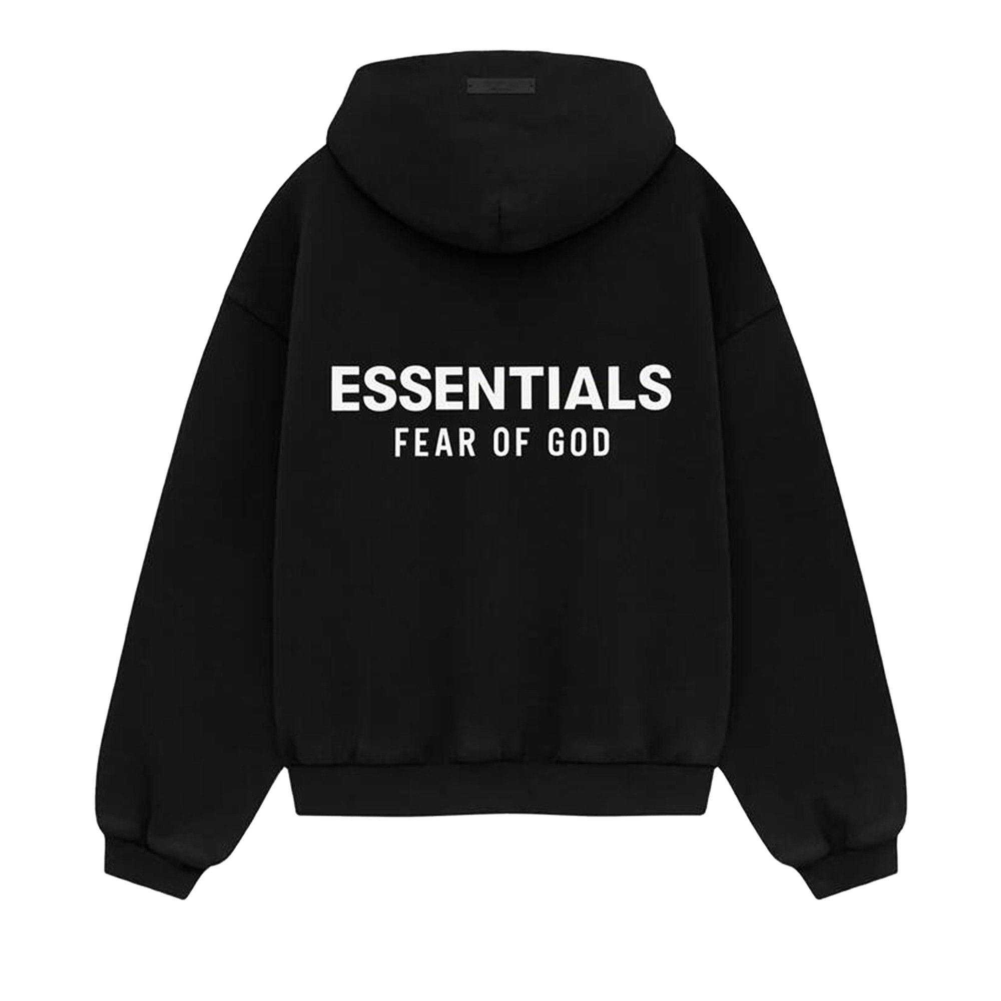 スウェット・トレーナー FEAR OF GOD ESSENTIALS BLACK ZIP SWEATSHIRT WITH LOGO Fear of God Essentials SS20 Full Zip Up 'Black' FOG-SS20-423