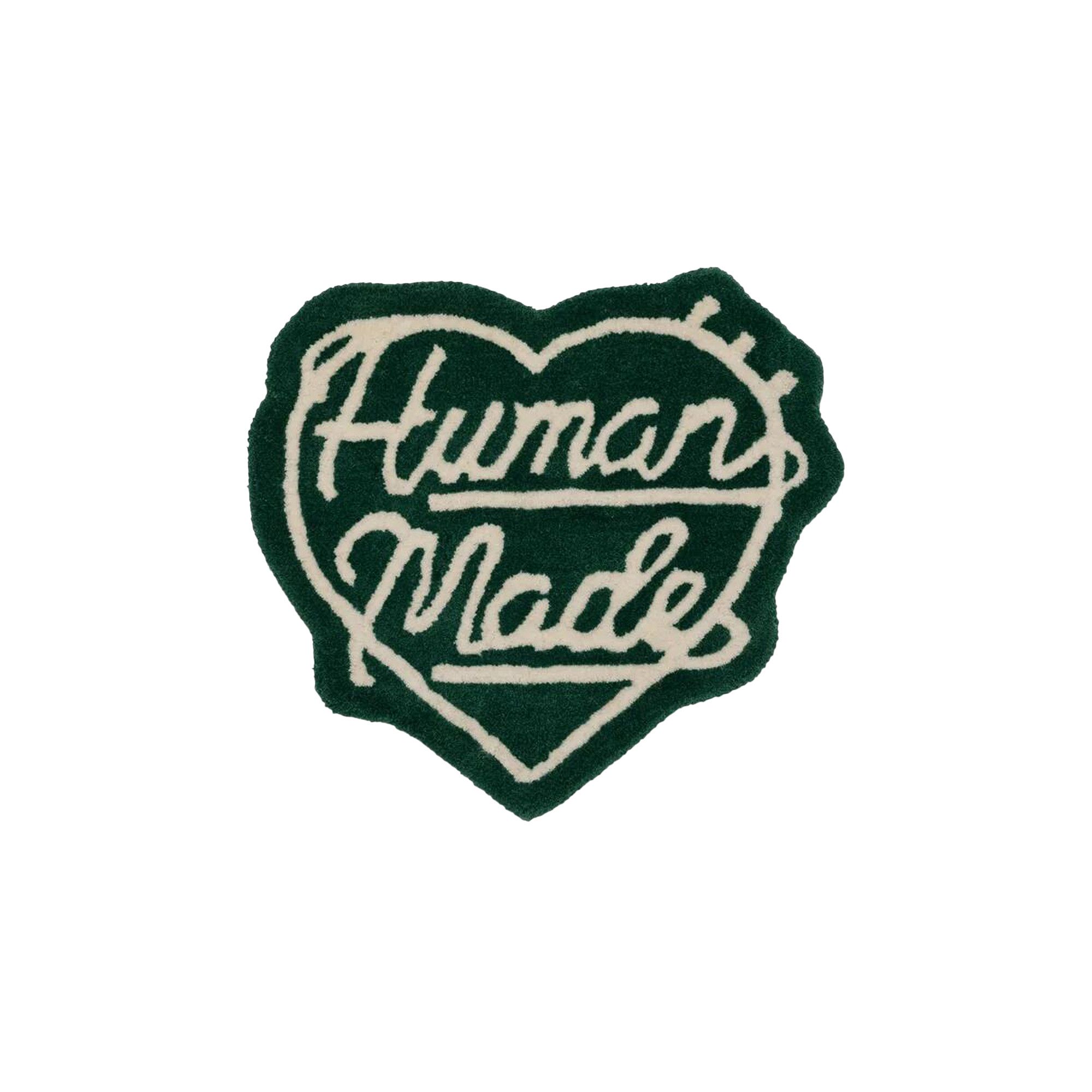 Buy Human Made Heart Rug Small 'Green' - HM28GD073 GREE | GOAT CA