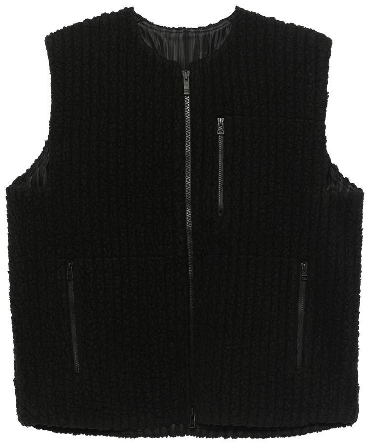 Issey Miyake Fleece Pleats Vest Black