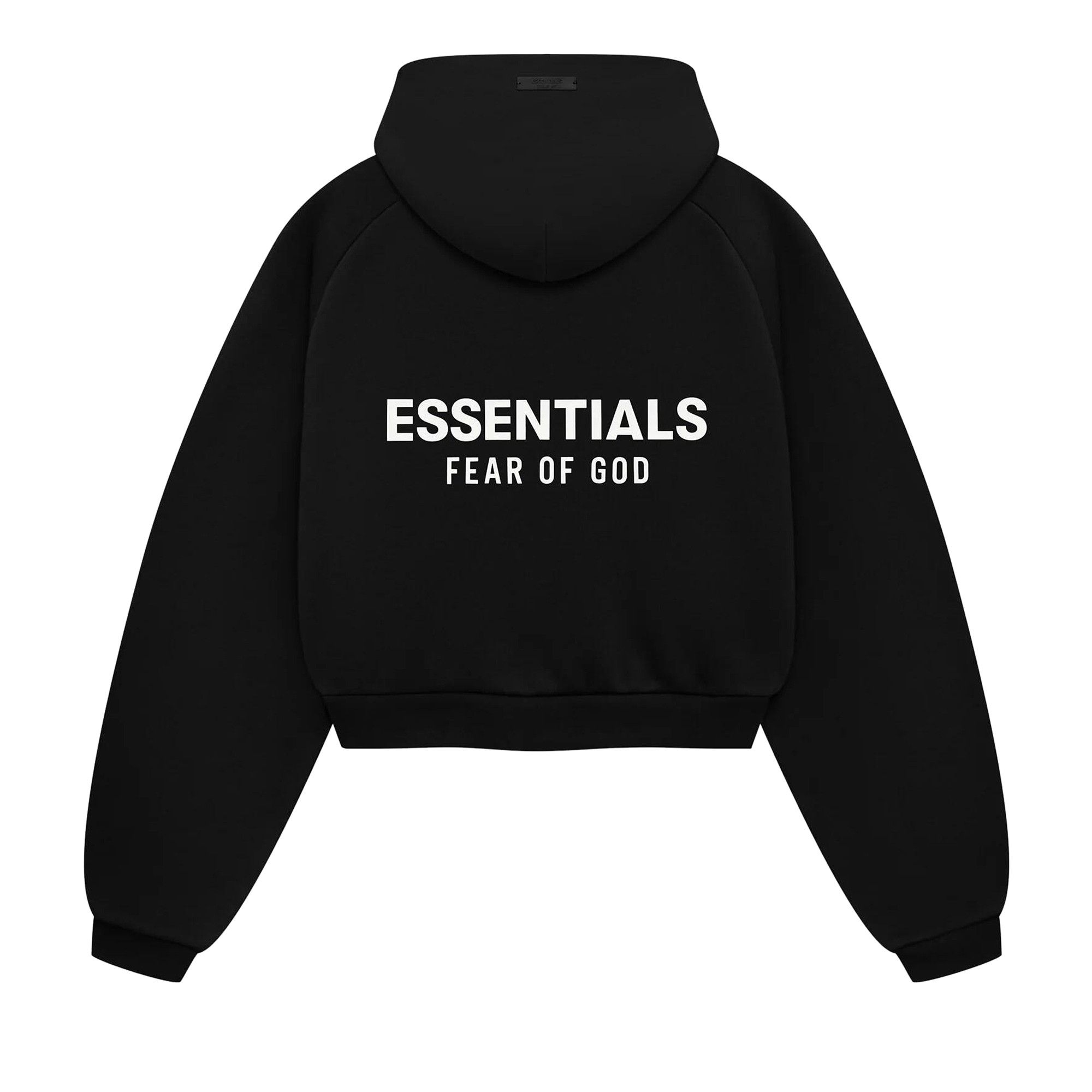 Buy Fear of God Essentials Fleece Cropped Hoodie 'Black