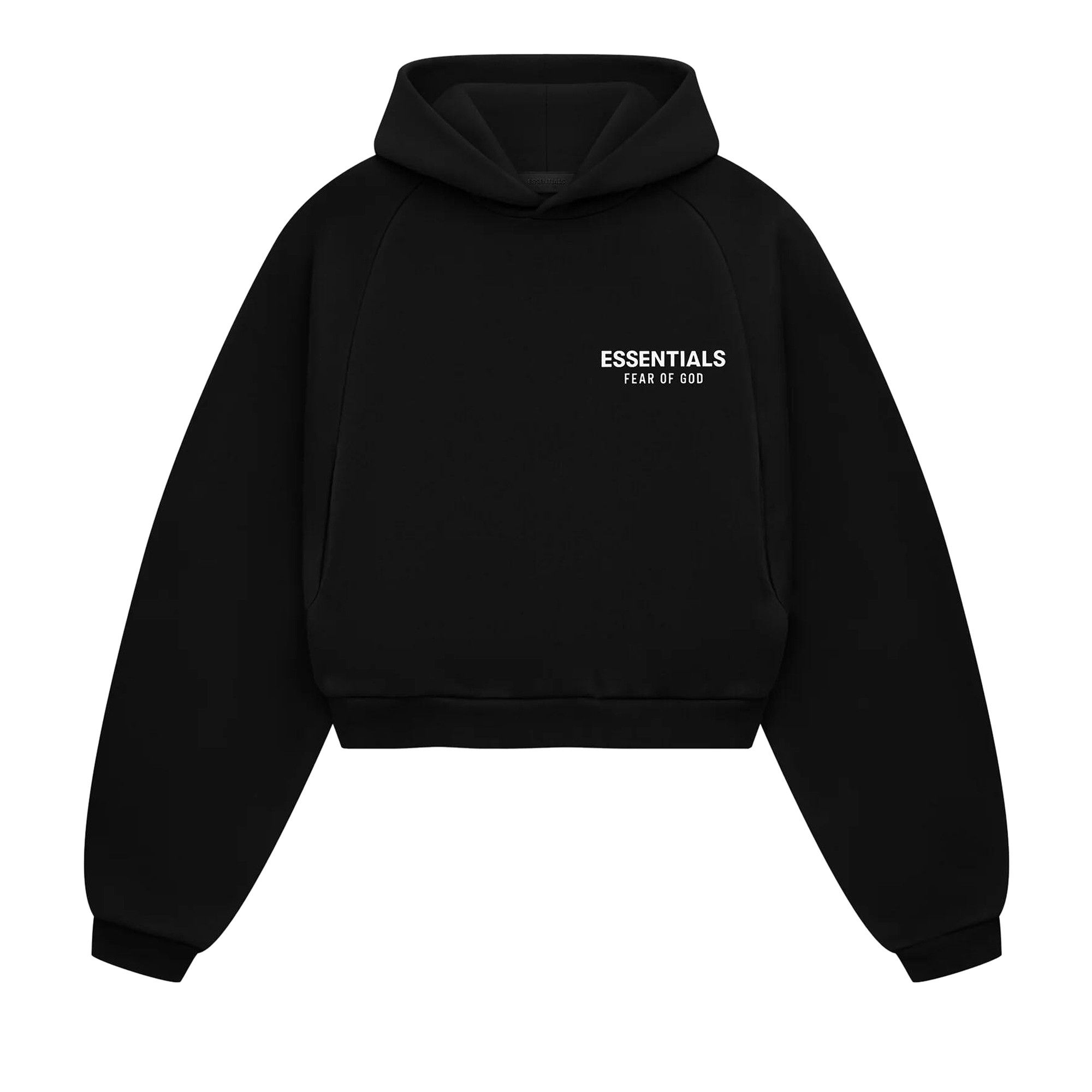 Buy Fear of God Essentials Fleece Cropped Hoodie 'Black