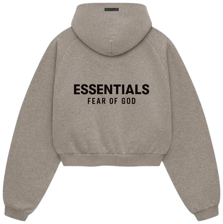 Fear of God Essentials Fleece Cropped Hoodie Heather Grey