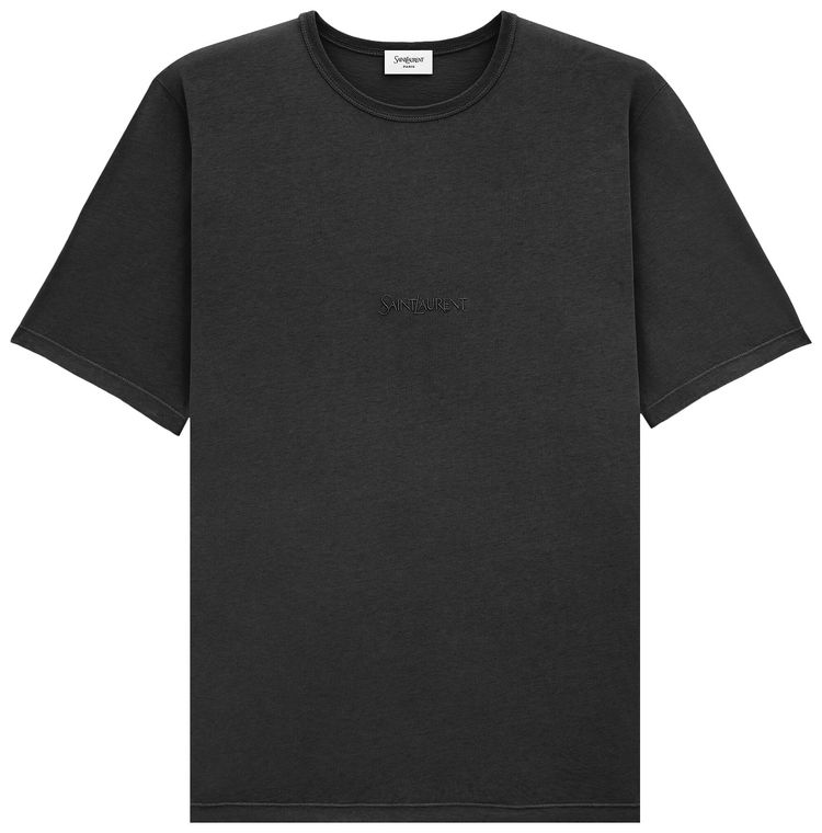 Saint Laurent Short Sleeve Tee Bleached Black