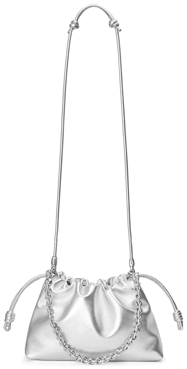 Loewe Flamenco Purse Silver