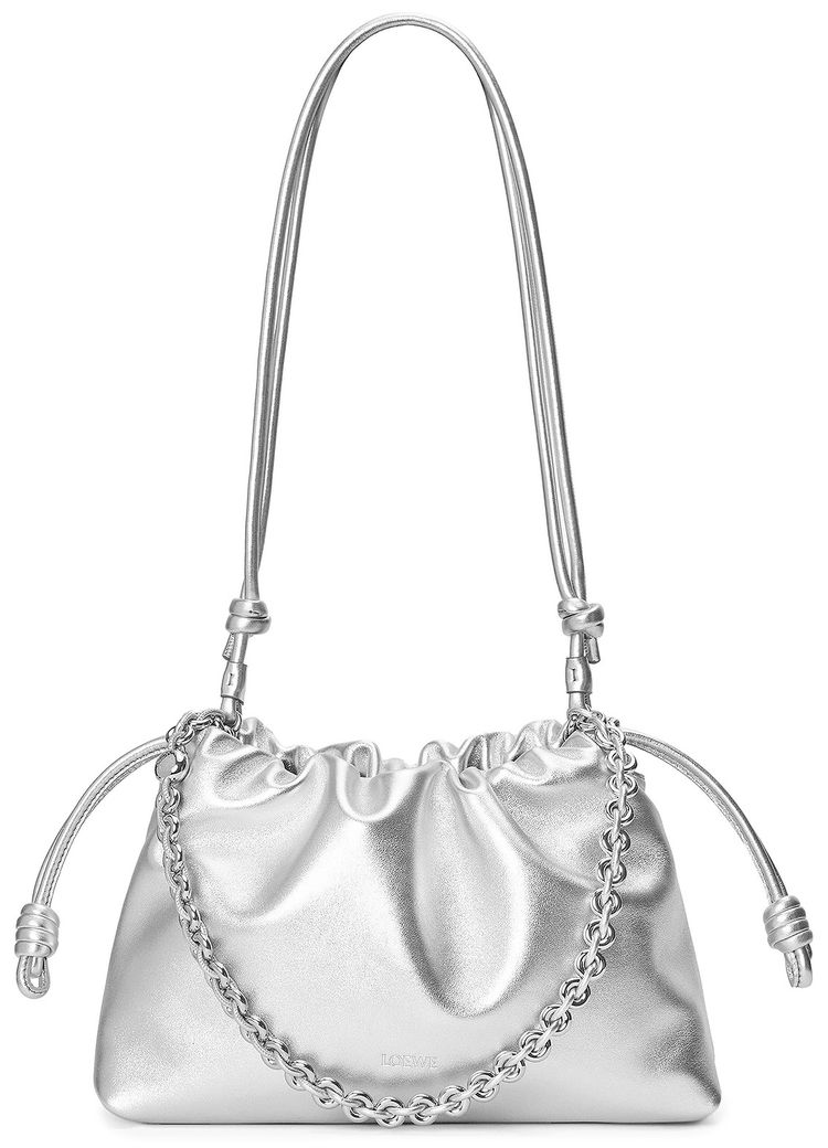 Loewe Flamenco Purse Silver