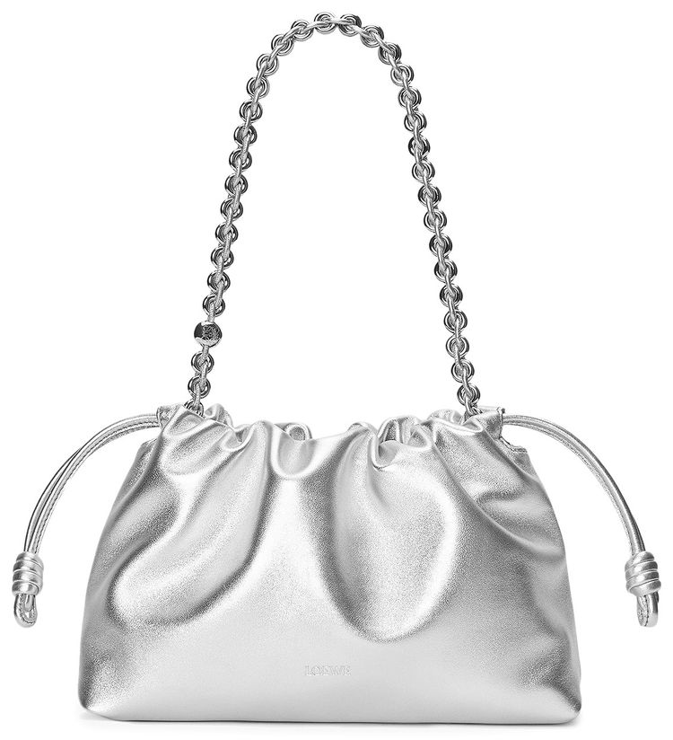 Loewe Flamenco Purse Silver