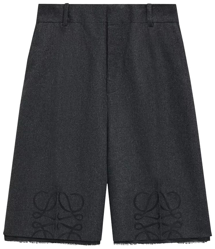 Loewe Anagram Shorts Charcoal Melange