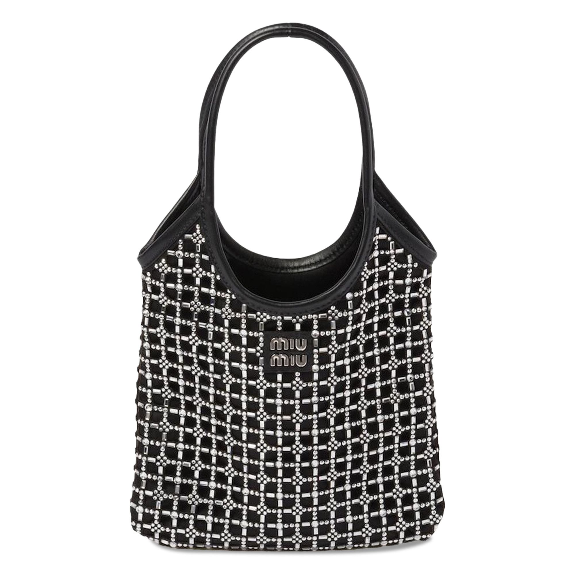 Buy Miu Miu Rete Starlight Crystal Tote Bag 'Black' - 5BA281