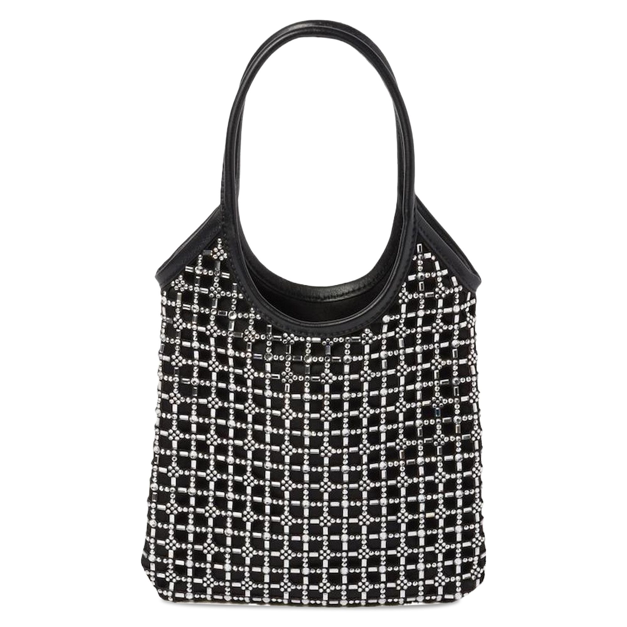 Buy Miu Miu Rete Starlight Crystal Tote Bag 'Black' - 5BA281