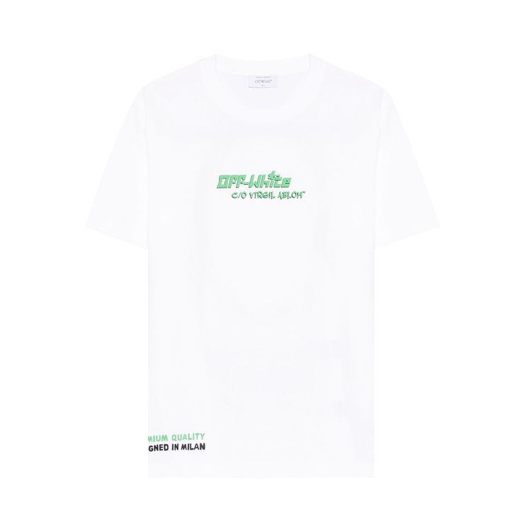 Off White Barber 1 Slim Short Sleeve Tee WhiteBlack