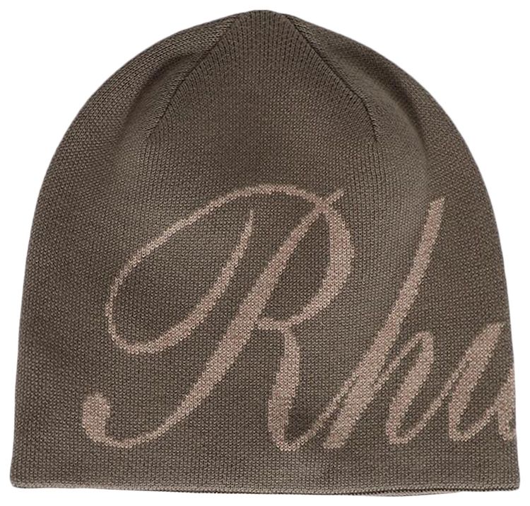 Rhude Script Beanie BrownTan