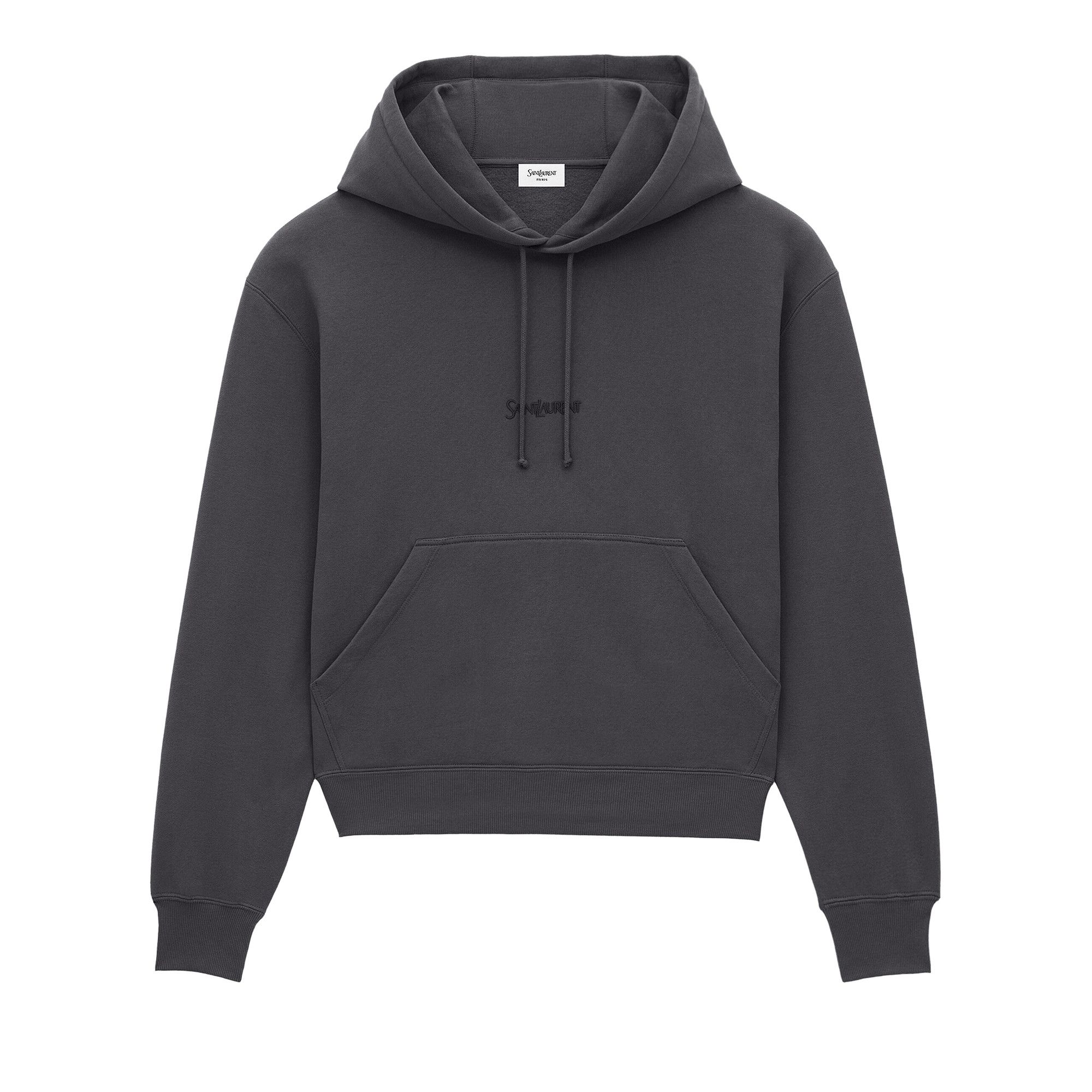 Buy Saint Laurent Logo Hoodie 'Steel' - 818538 Y36SW 1467 | GOAT