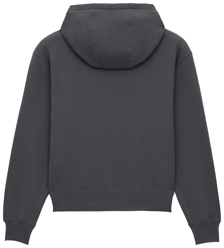 Saint Laurent Logo Hoodie Steel