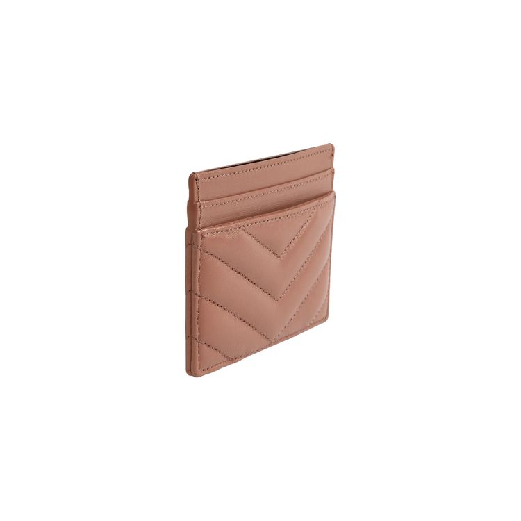 Saint Laurent Cassandre Matelasse Card Case Coral Paradise