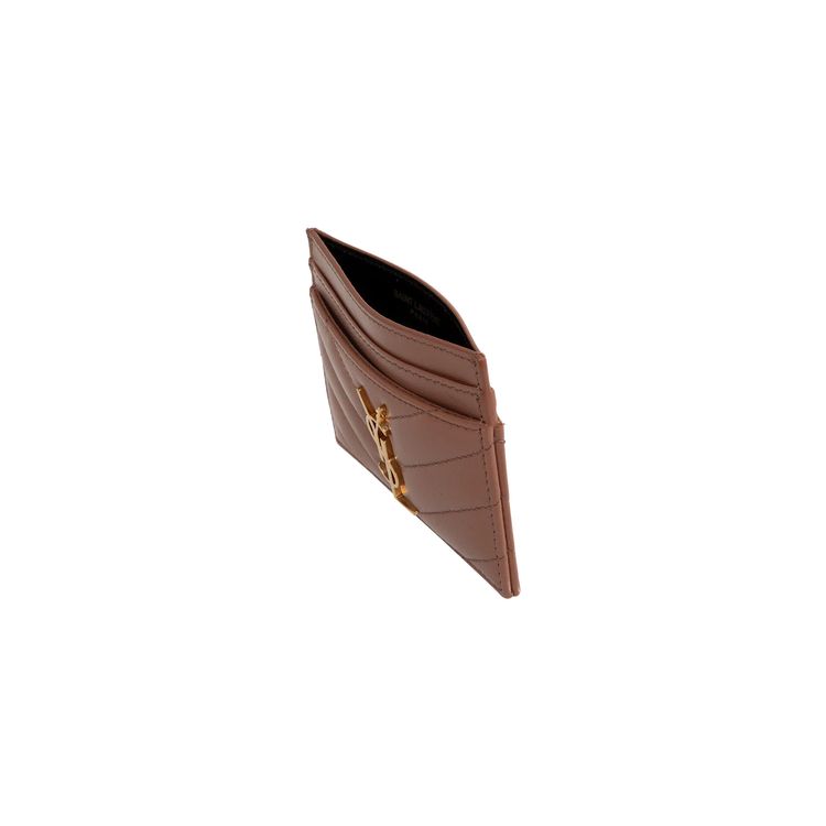 Saint Laurent Cassandre Matelasse Card Case Coral Paradise