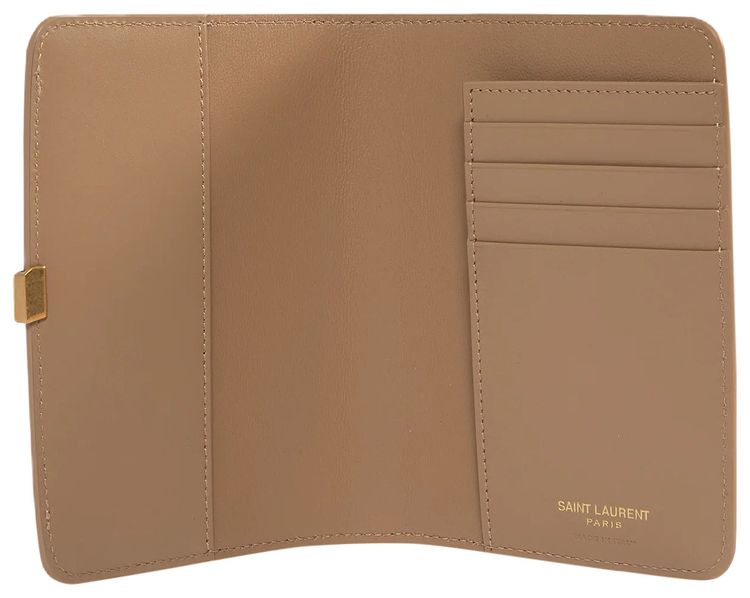 Saint Laurent Passport Case Dark Toffee