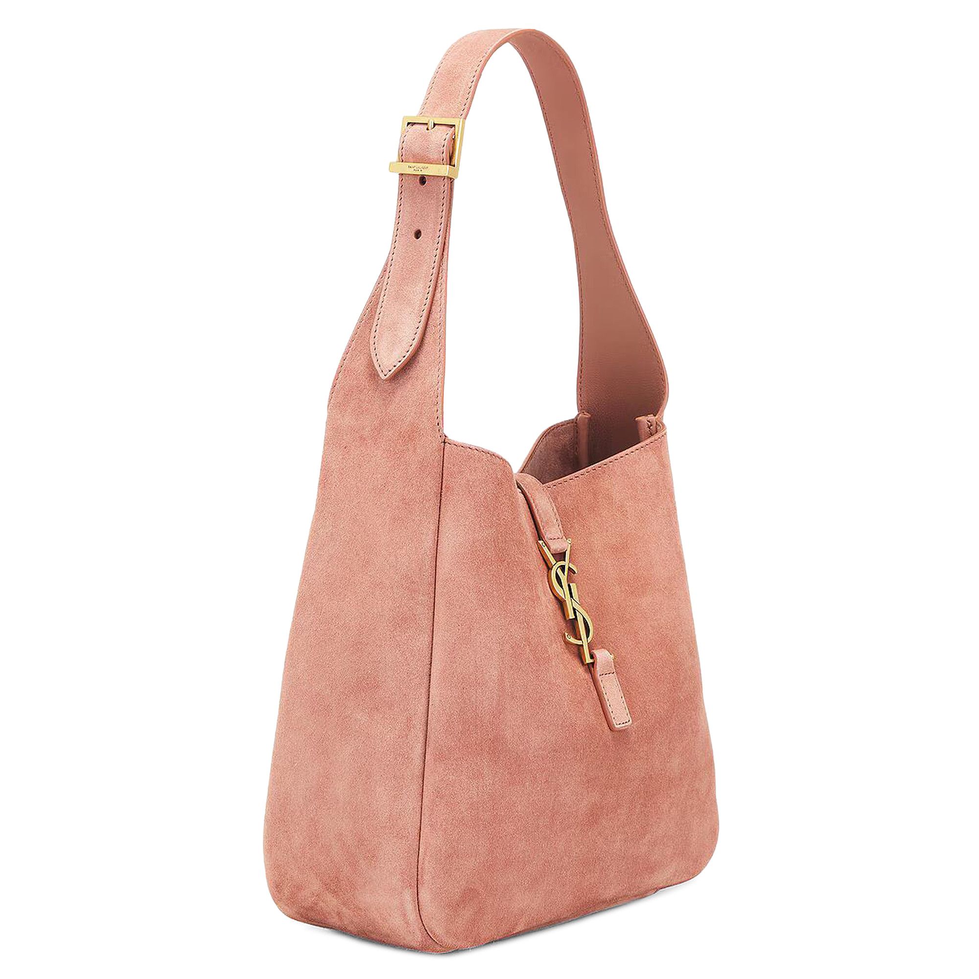 Saint Laurent Le 5 Á 7 Suede Shoulder Bag 'Barely Pink'