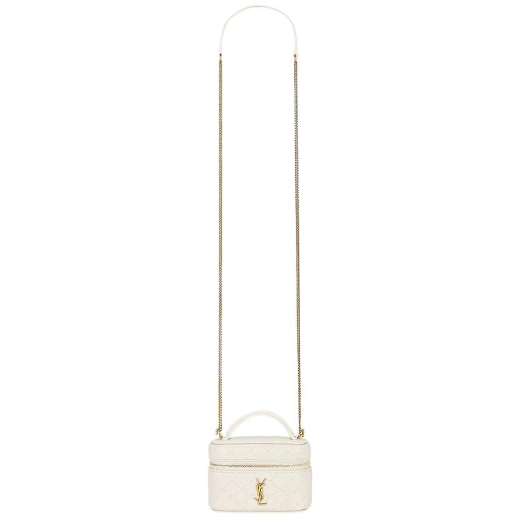 Saint Laurent Micro Gaby Vanity Bag Cream Soft