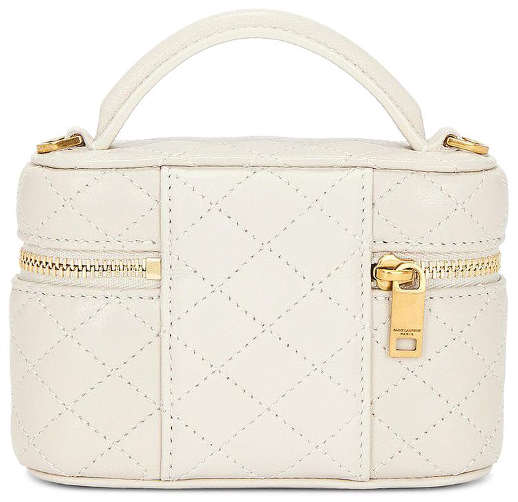 Saint Laurent Micro Gaby Vanity Bag Cream Soft