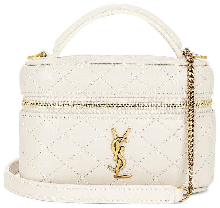 Saint Laurent Micro Gaby Vanity Bag Cream Soft