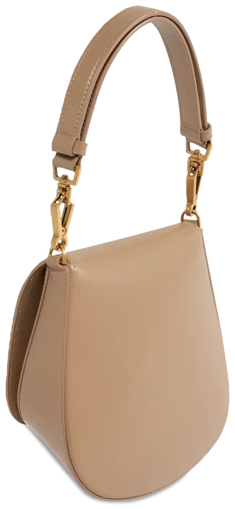 Saint Laurent Voltaire Leather Top Handle Dark Toffee