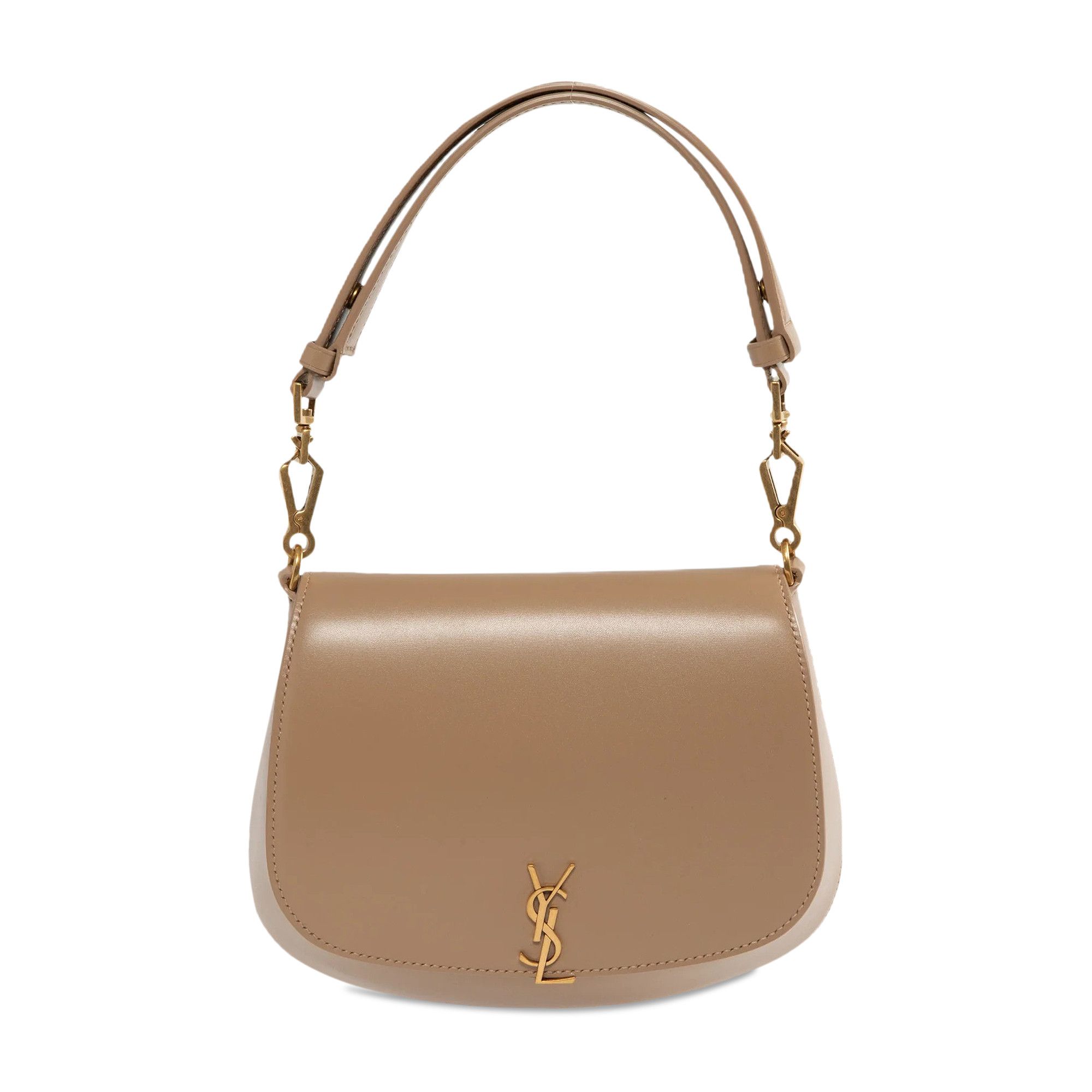 Buy Saint Laurent Voltaire Leather Top Handle 'Dark Toffee