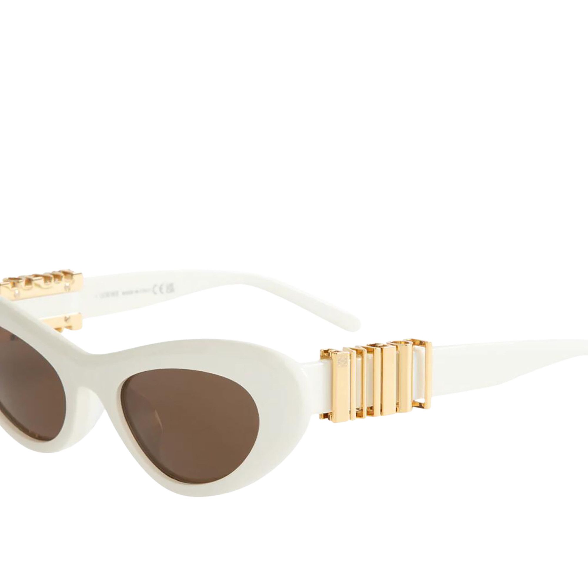 Buy Loewe Slim Sunglasses 'Shiny Ivory/Brown' - LW40156 UM52