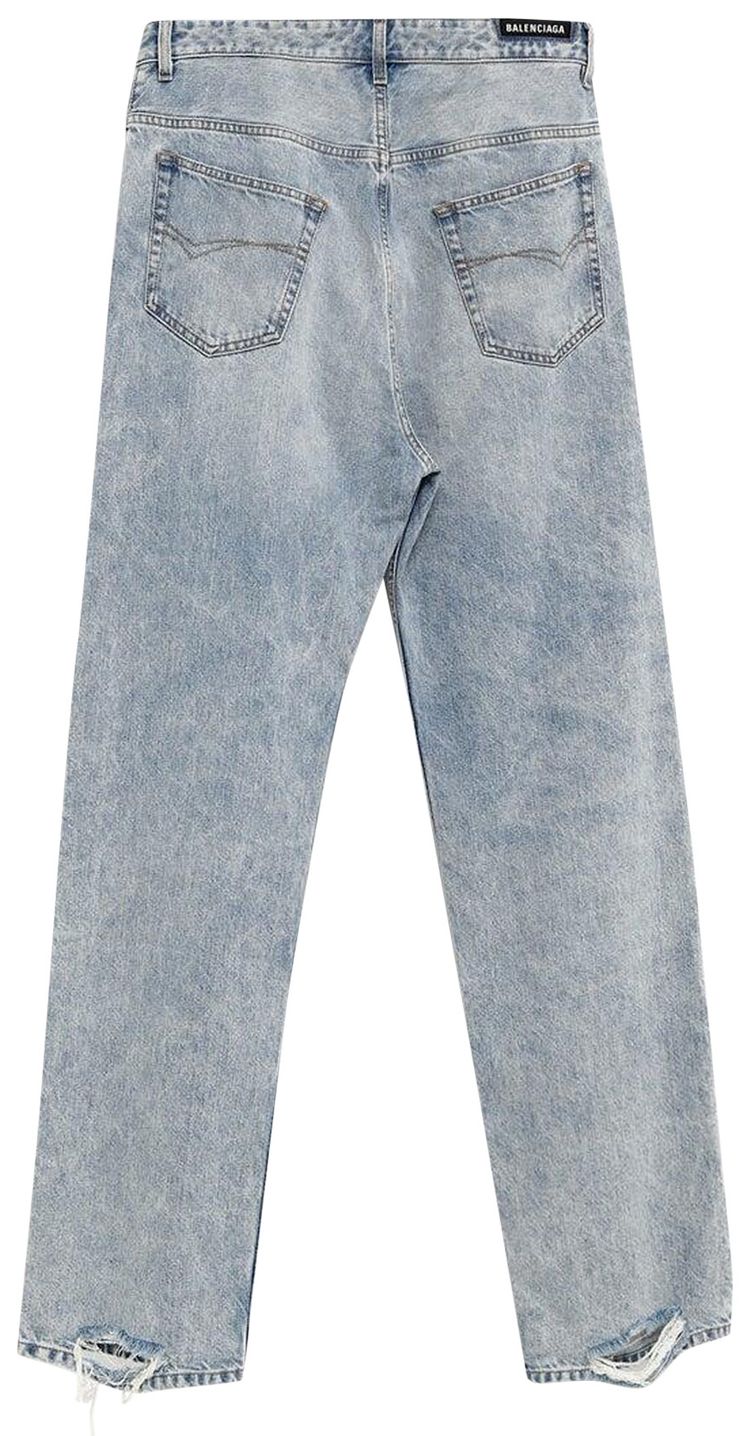 Balenciaga Straight Leg Jeans Blue