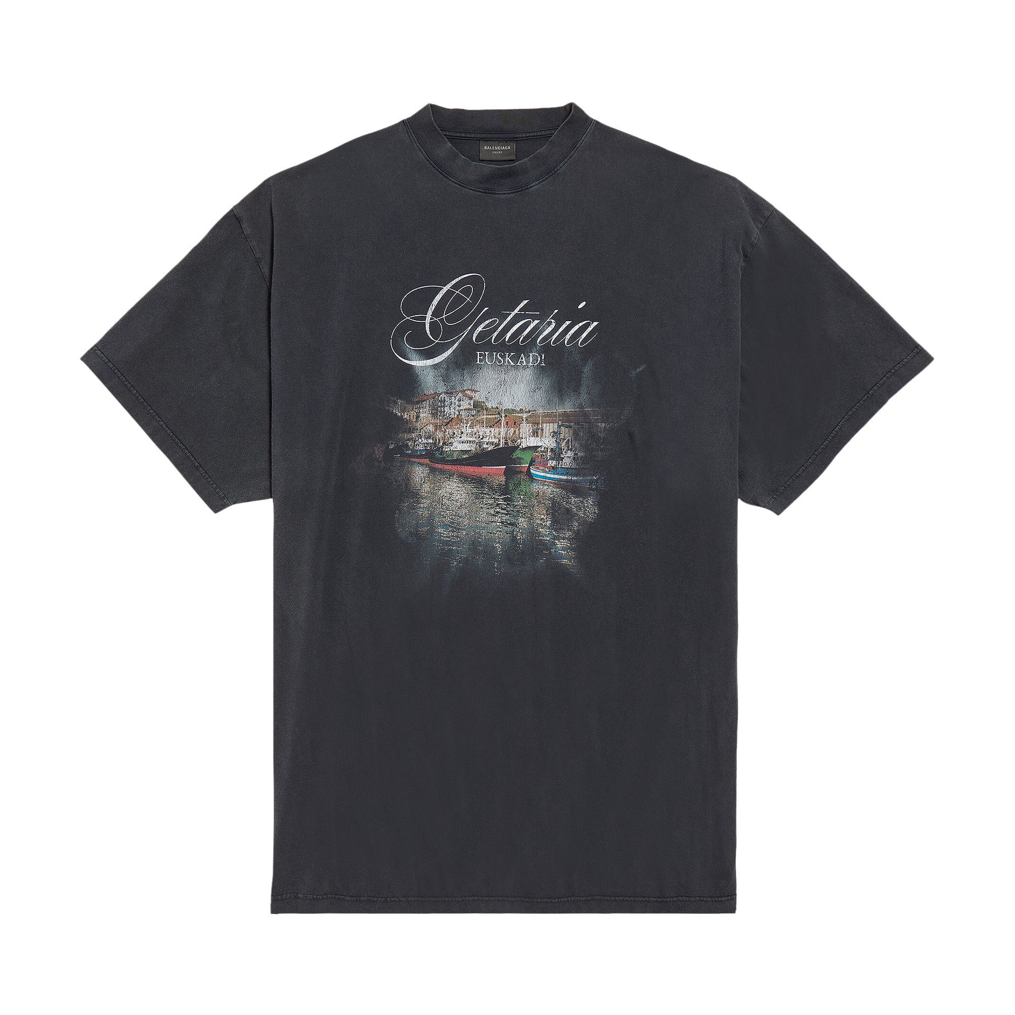 【BALENCIAGA】Destroyed Flatground Tee Tシャツ BALENCIAGA Tee 21SS Destroyed Flatground XS Cotton Blue Used