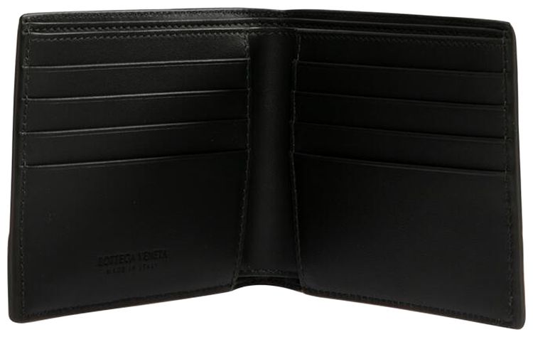 Bottega Veneta Leather Wallet Dark GreenSilver