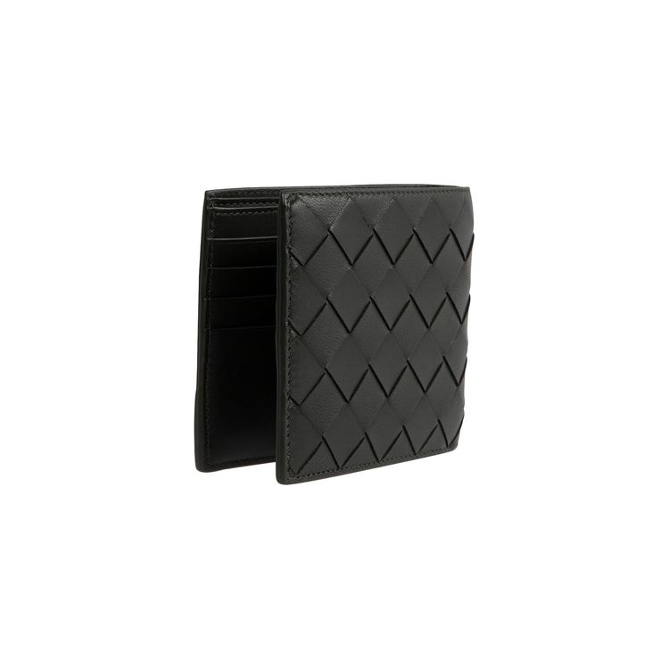 Bottega Veneta Leather Wallet Dark GreenSilver