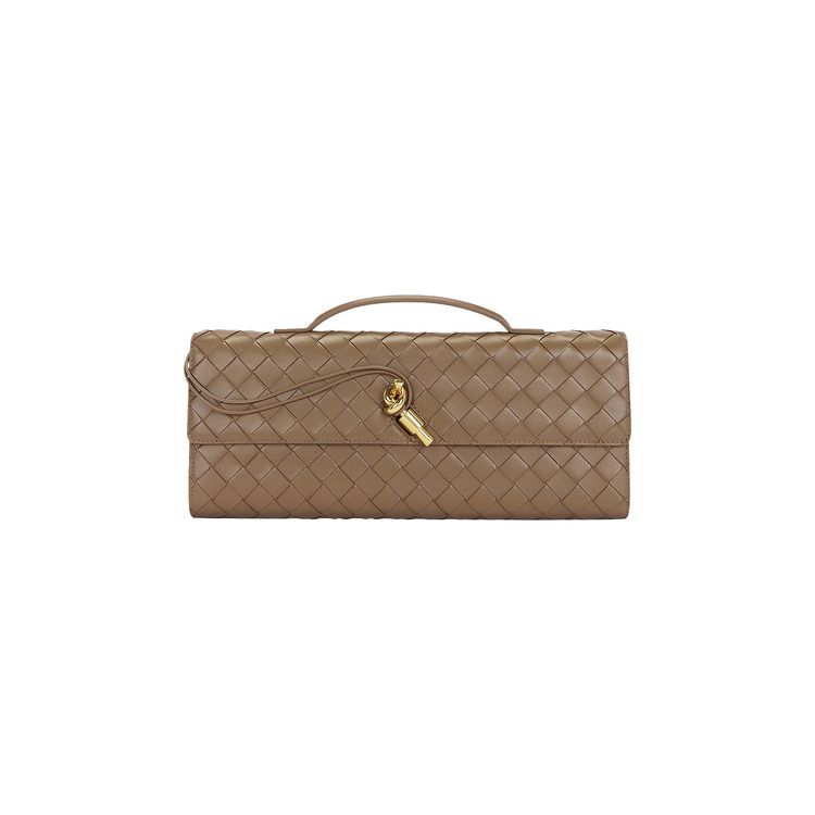 Bottega Veneta Andiamo Long Clutch PineconeBrass
