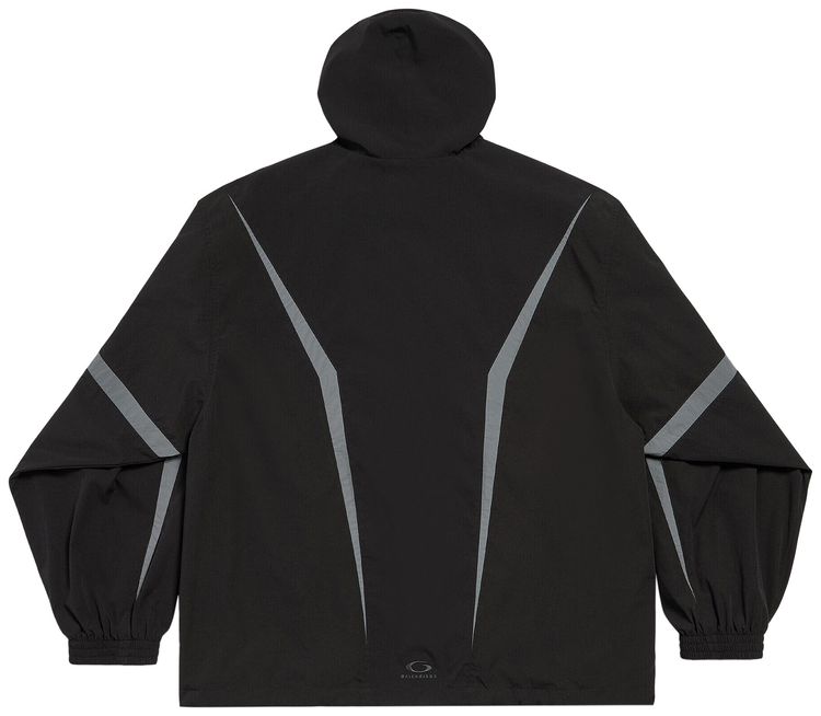 Balenciaga Loop Sports Icon Large Tracksuit Jacket BlackElephant Grey