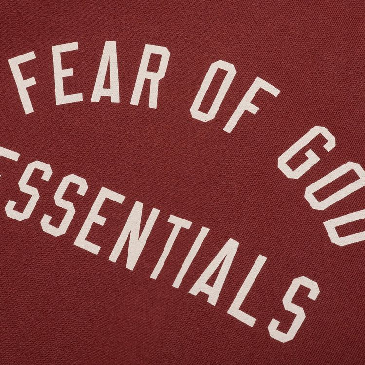 Fear of God Essentials Kids Fleece Hoodie Crimson