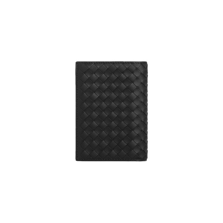 Bottega Veneta Intrecciato Passport Wallet BlackSilver