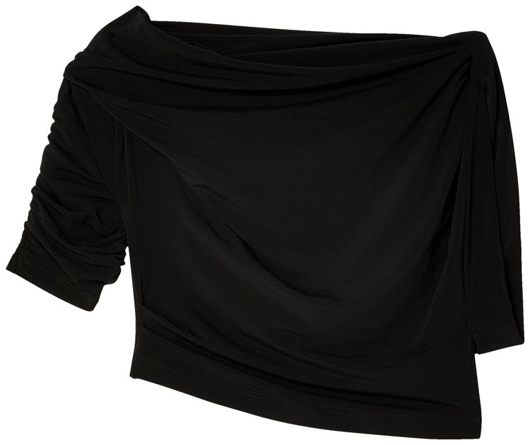 Jacquemus Drapeado Top Black