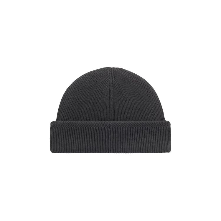 Stone Island Compass Logo Beanie Charcoal