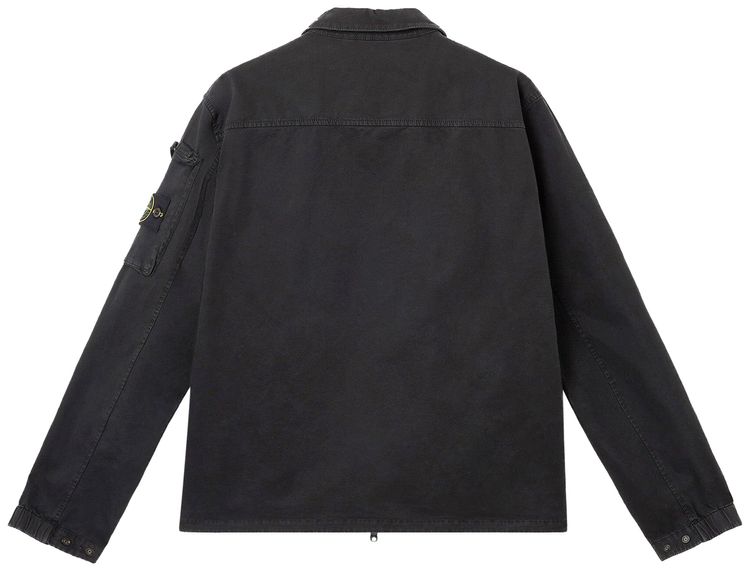 Stone Island Organic Stretch Broken Overshirt Black
