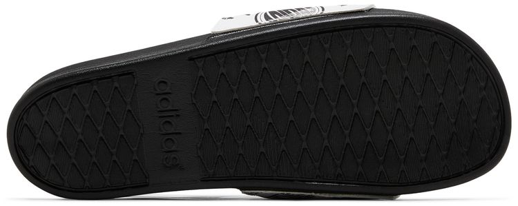 Adidas Adilette Comfort Slide All Over Logos   White