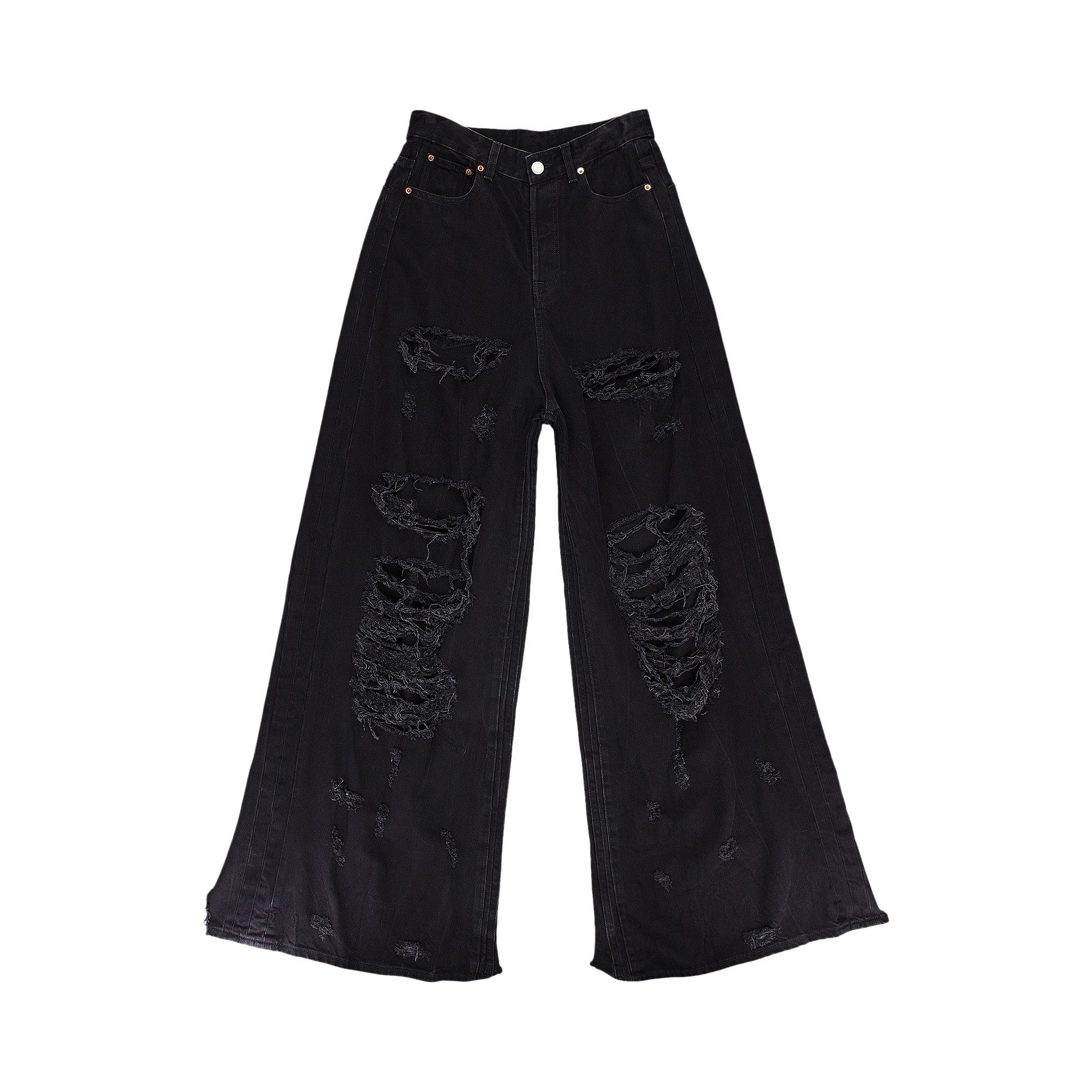 Buy Vetements Destroyed Baggy Jeans 'Black' - UE54PA240B BLAC | GOAT