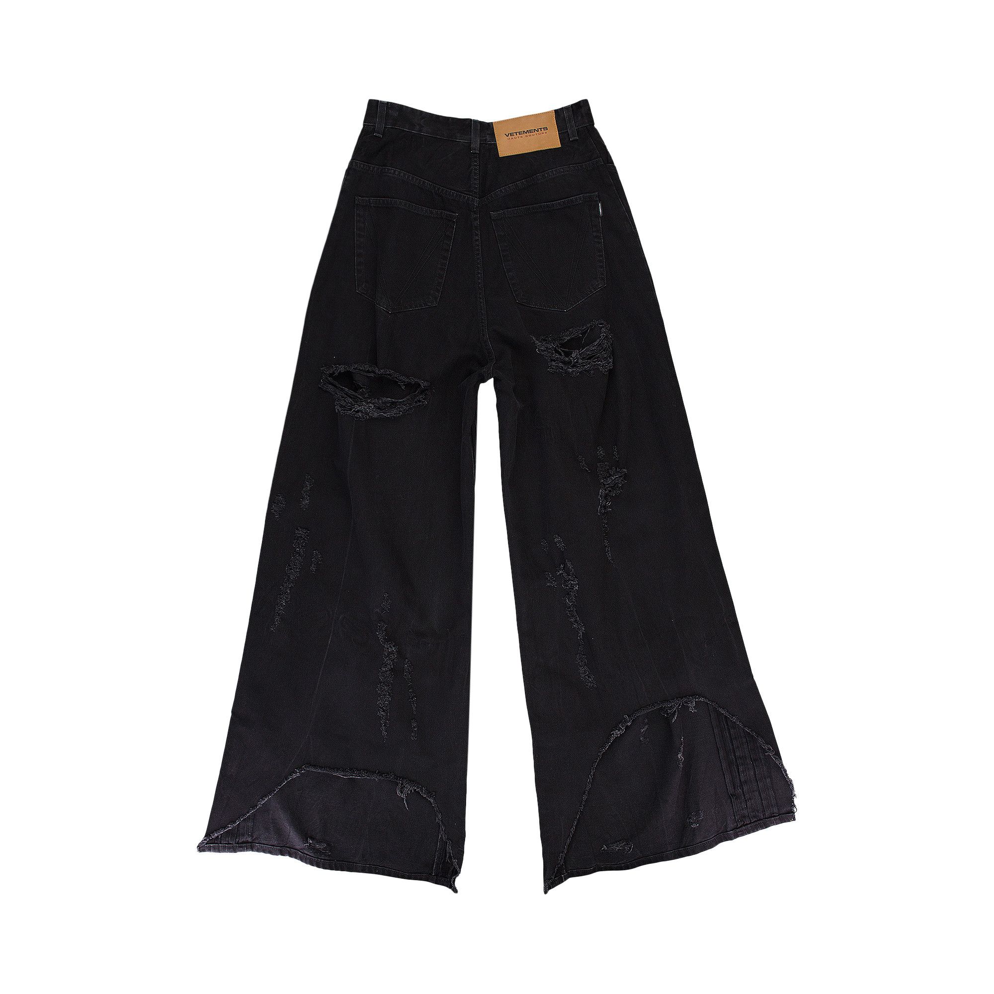 Buy Vetements Destroyed Baggy Jeans 'Black' - UE54PA240B BLAC | GOAT