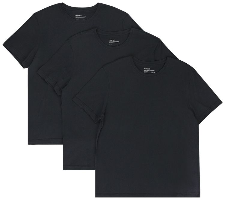 PURPLE BRAND Clean Jersey Short Sleeve Tee 3 Pack Black