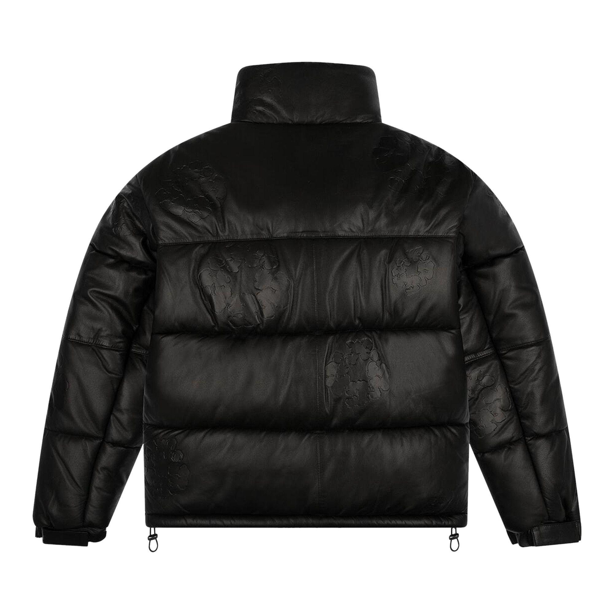 Buy Denim Tears Leather Embossed Wreath Puffer Jacket 'Black