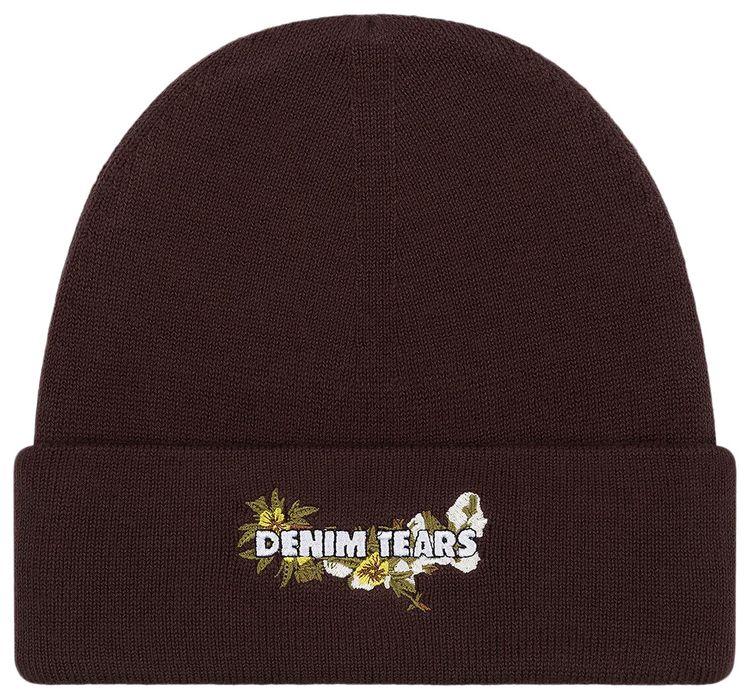 Denim Tears Floral Beanie Brown