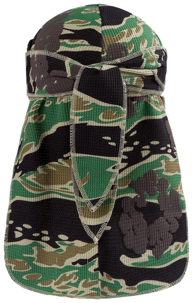 Denim Tears Wreath Durag Green Camo