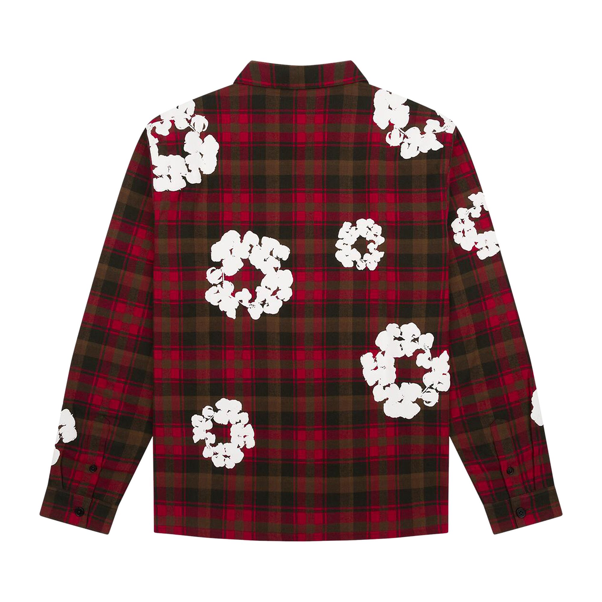 関税込み♪【Denim tears 】Wreath★ リース シャツ Buy Denim Tears Wreath Pajama Shirt 'Red' - FW24TWL0021 | GOAT