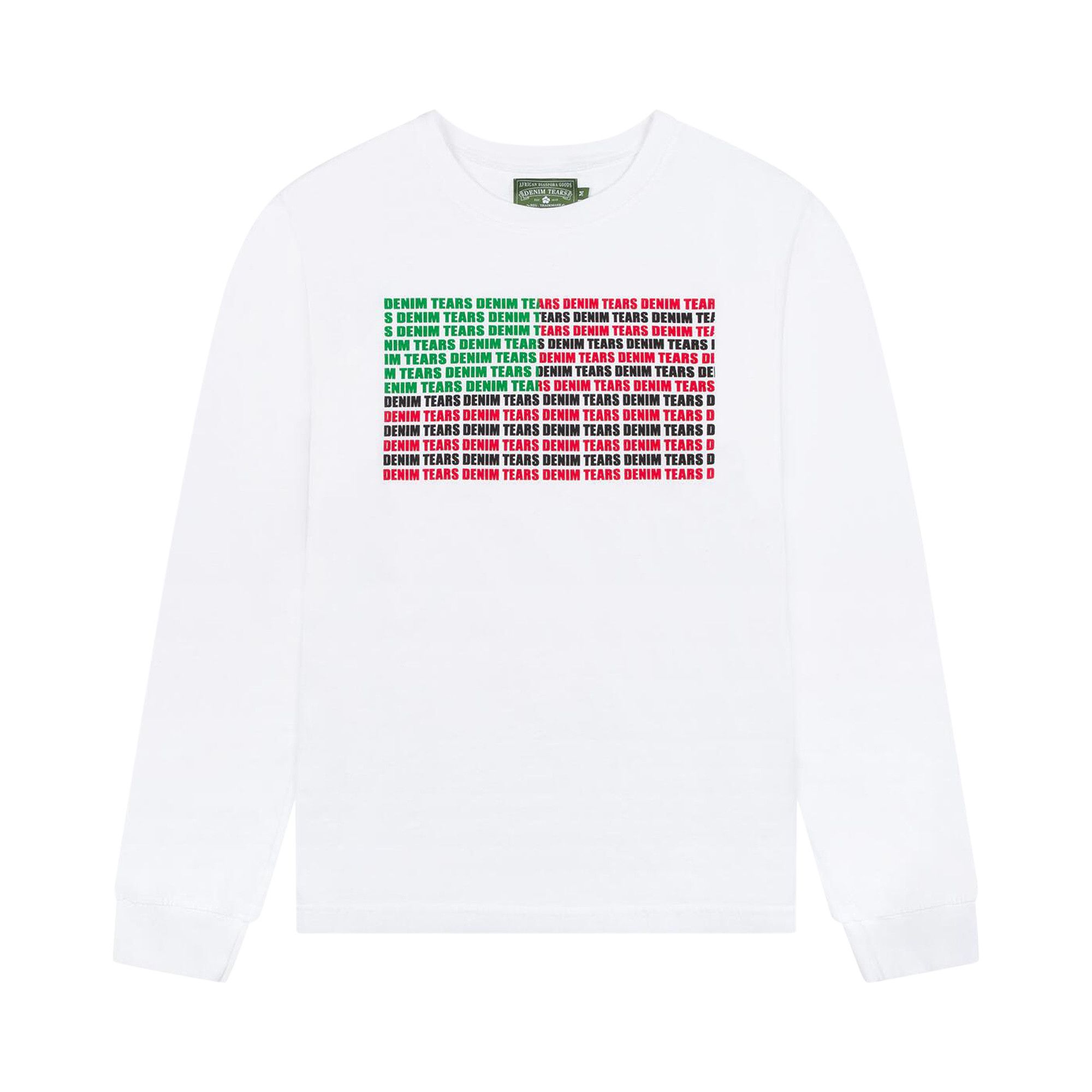Denim Tears Logo Flag Long Sleeve Tee M！ Buy Denim Tears Logo Flag Long-Sleeve Tee 'White' - FW24TLS0022 | GOAT