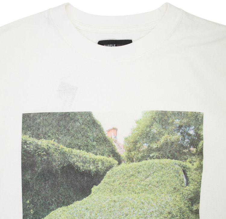 PURPLE BRAND Textured Jersey Short Sleeve Tee Off White